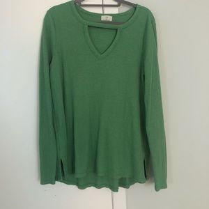 Anthropologie long sleeve thermal tee tunic Sz M